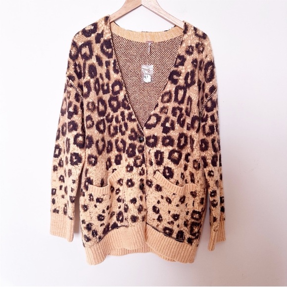 Free People State Side Leopard Cardigan - Picture 5 of 7
